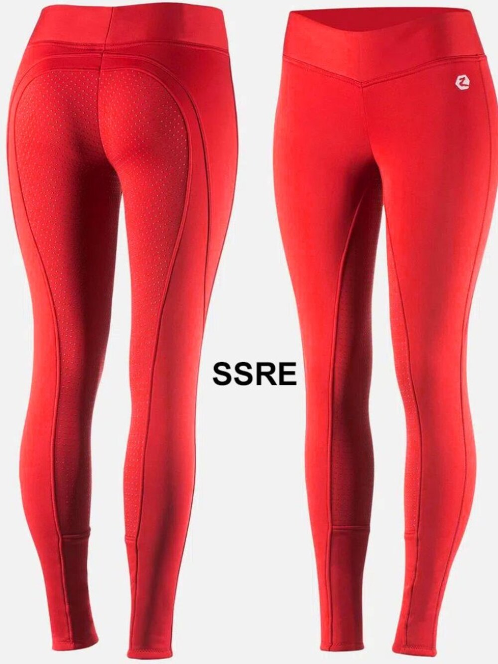Horze Women's Active Silicone Full Seat Fleece Lined Winter Tights Breech